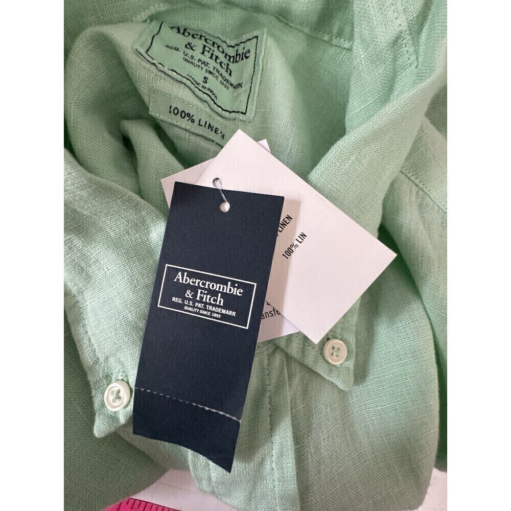 NEW ABERCROMBIE AND FITCH MINT COLOR SHIRT MENS SIZE Small NWT - Picture 8 of 11